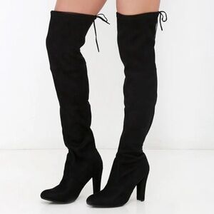 Steve Madden Elegant Black Over-the-Knee Boots